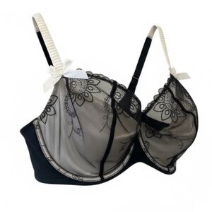 Cacique 44DD Balconette Bra – Sexy Sheer Underwire Support
